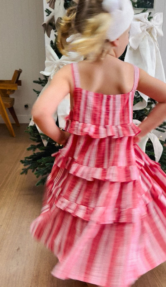 Tilda Dress - RED STRIPE