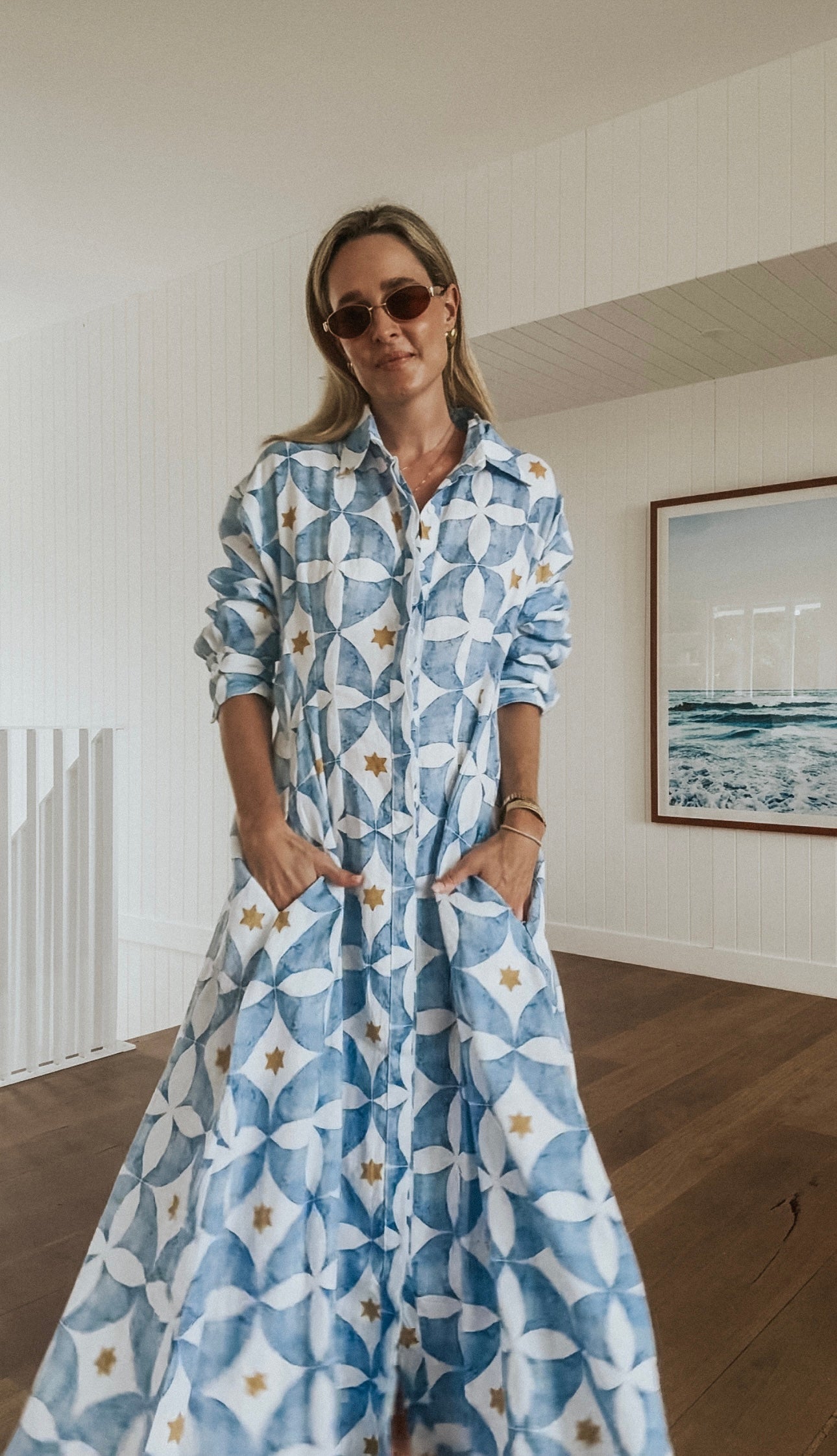 Emma Dress - Azure