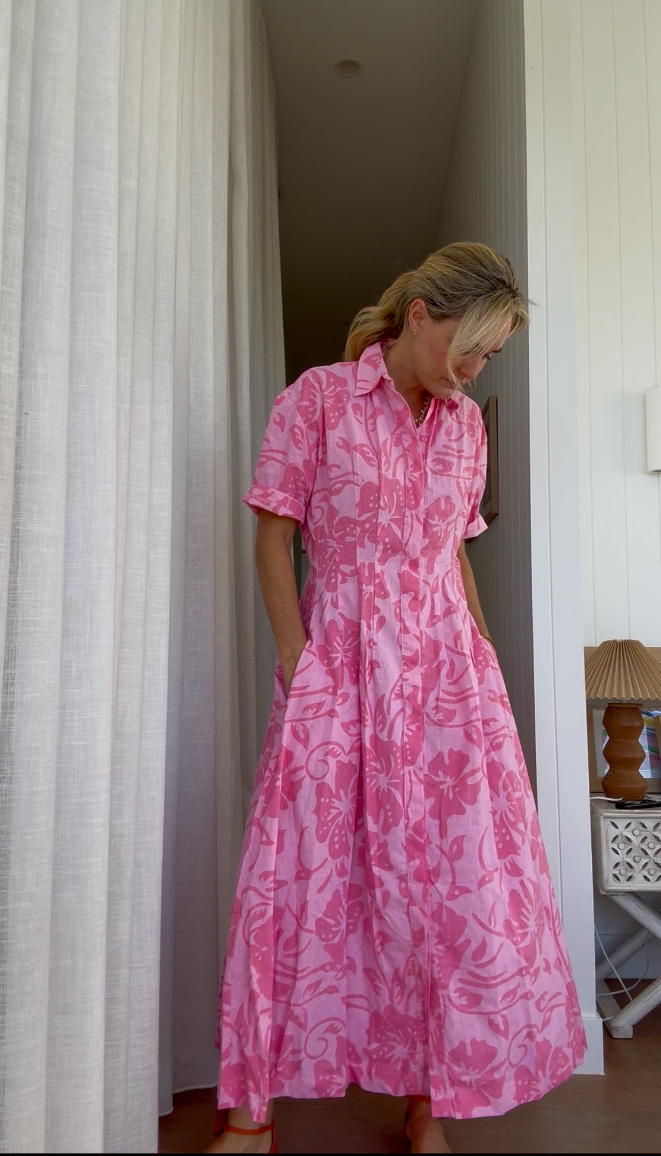 Verity Dress - Pink Hibiscus