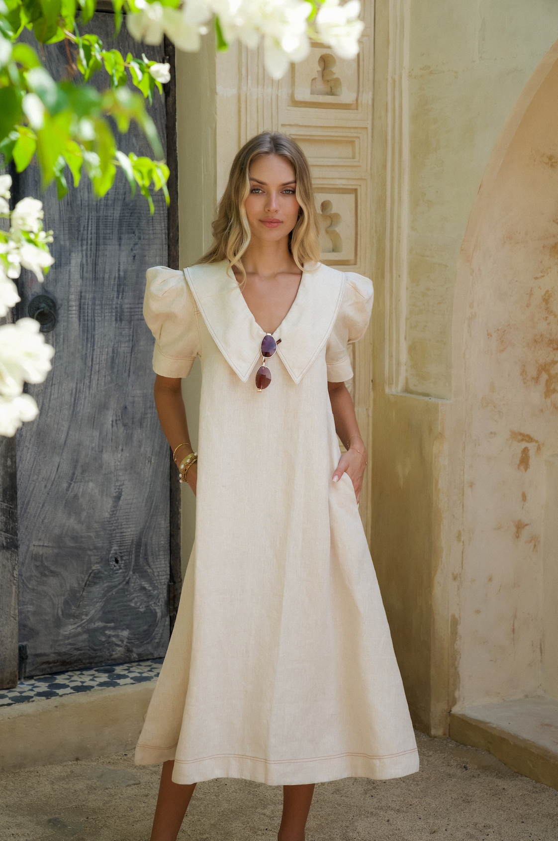 Camilla Dress by LJCDESIGNS, Statement Peter Pan Collar, Midi Length LJC DESIGNS Camilla Dress by LJCDESIGNS, Statement Peter Pan Collar, Midi Length LJC DESIGNS