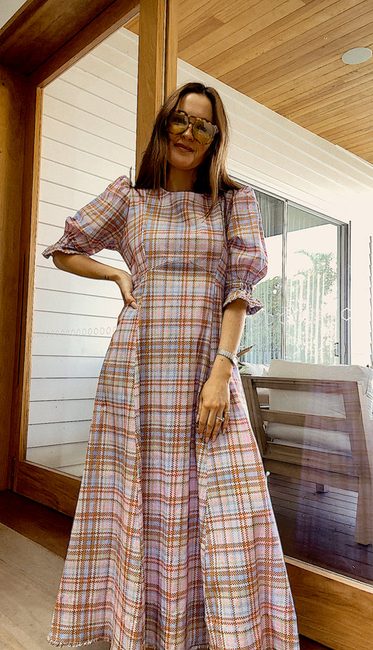 Sasha Dress - Static Plaid