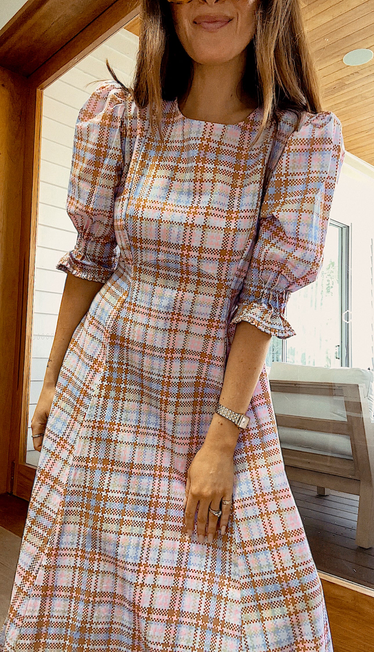 checked dress designs Sasha Pheobe is 59 and Size (US):7 The Blue Mosque in waicai