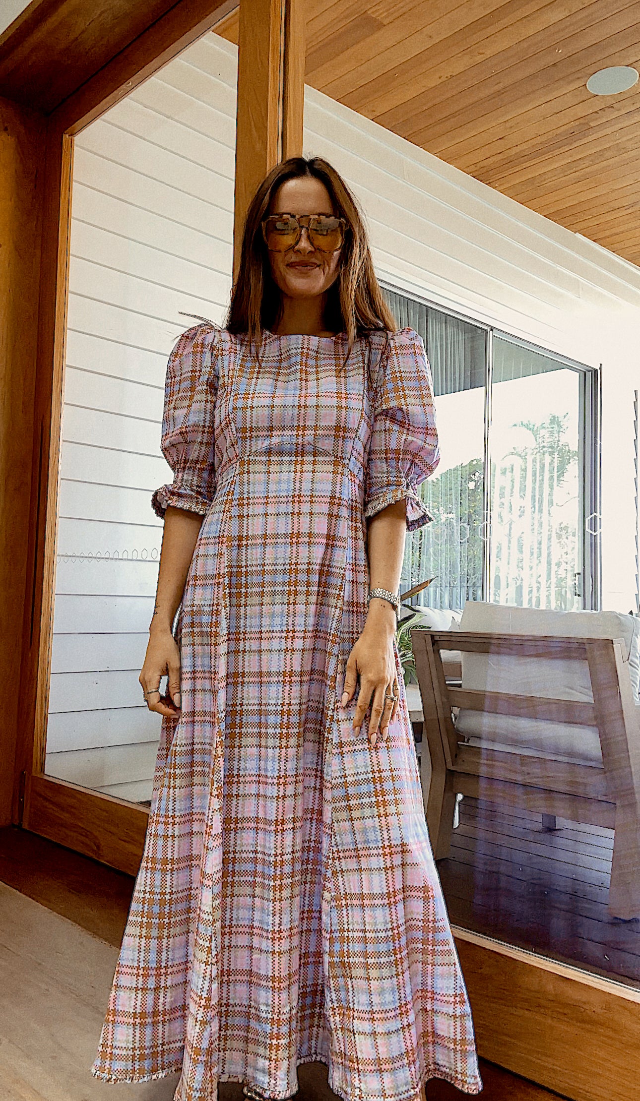 Sasha Dress - Static Plaid