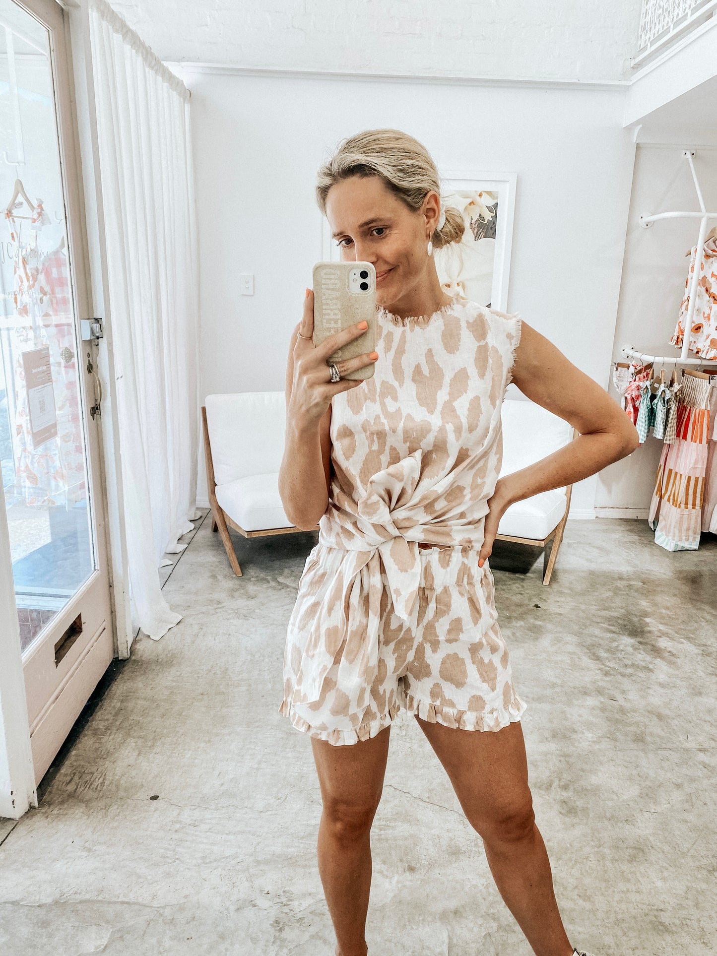 SALE Didi Shorts - Printed Linen