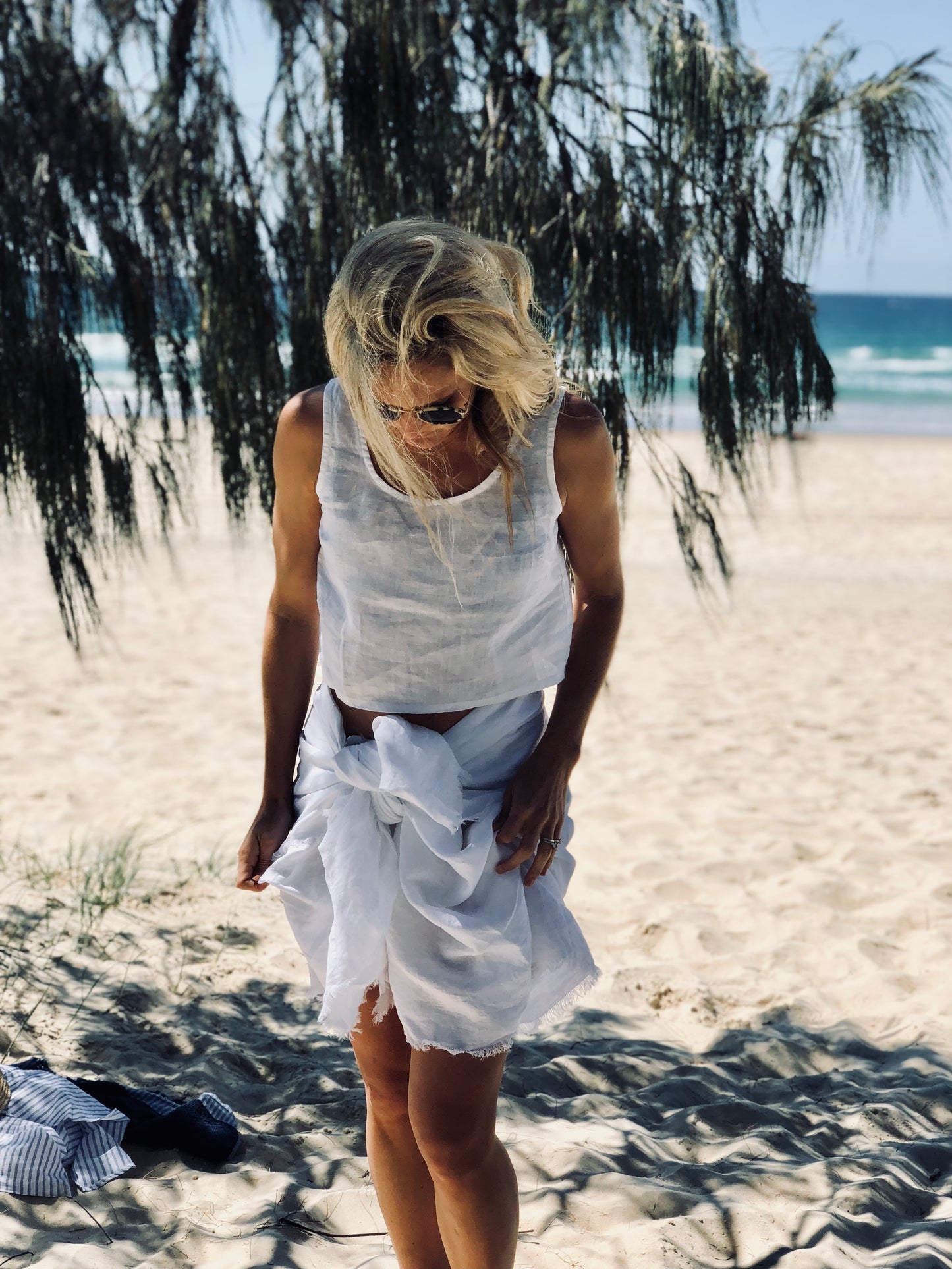 Frayed Linen Sarong