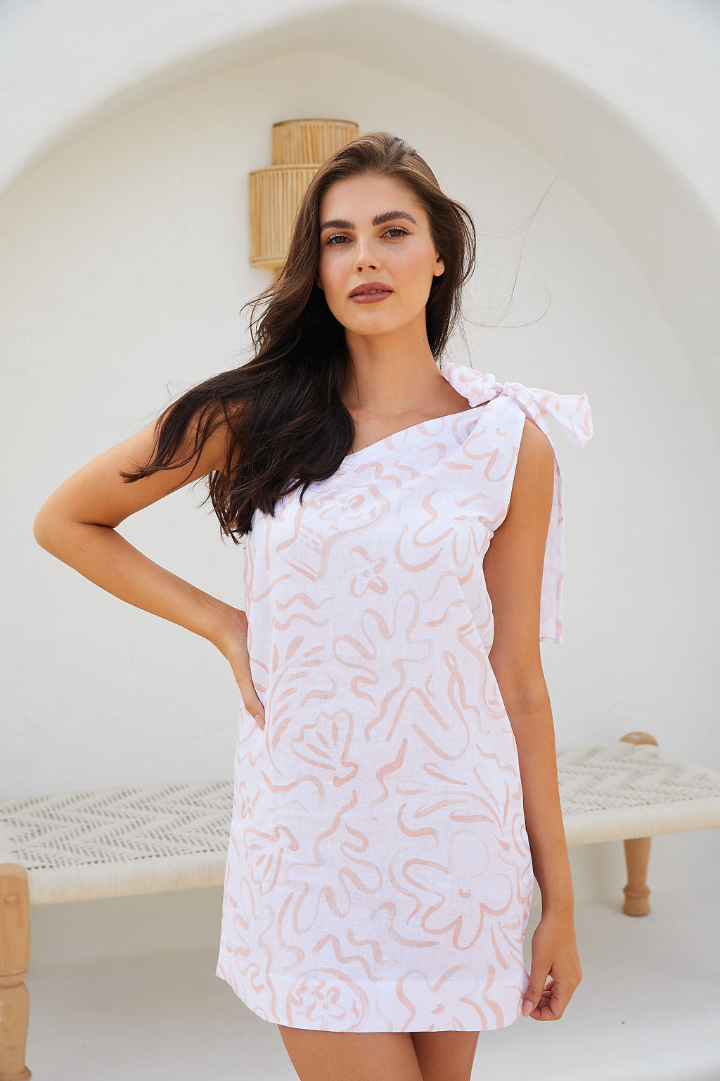 Jossi Dress - Peach Island Escape