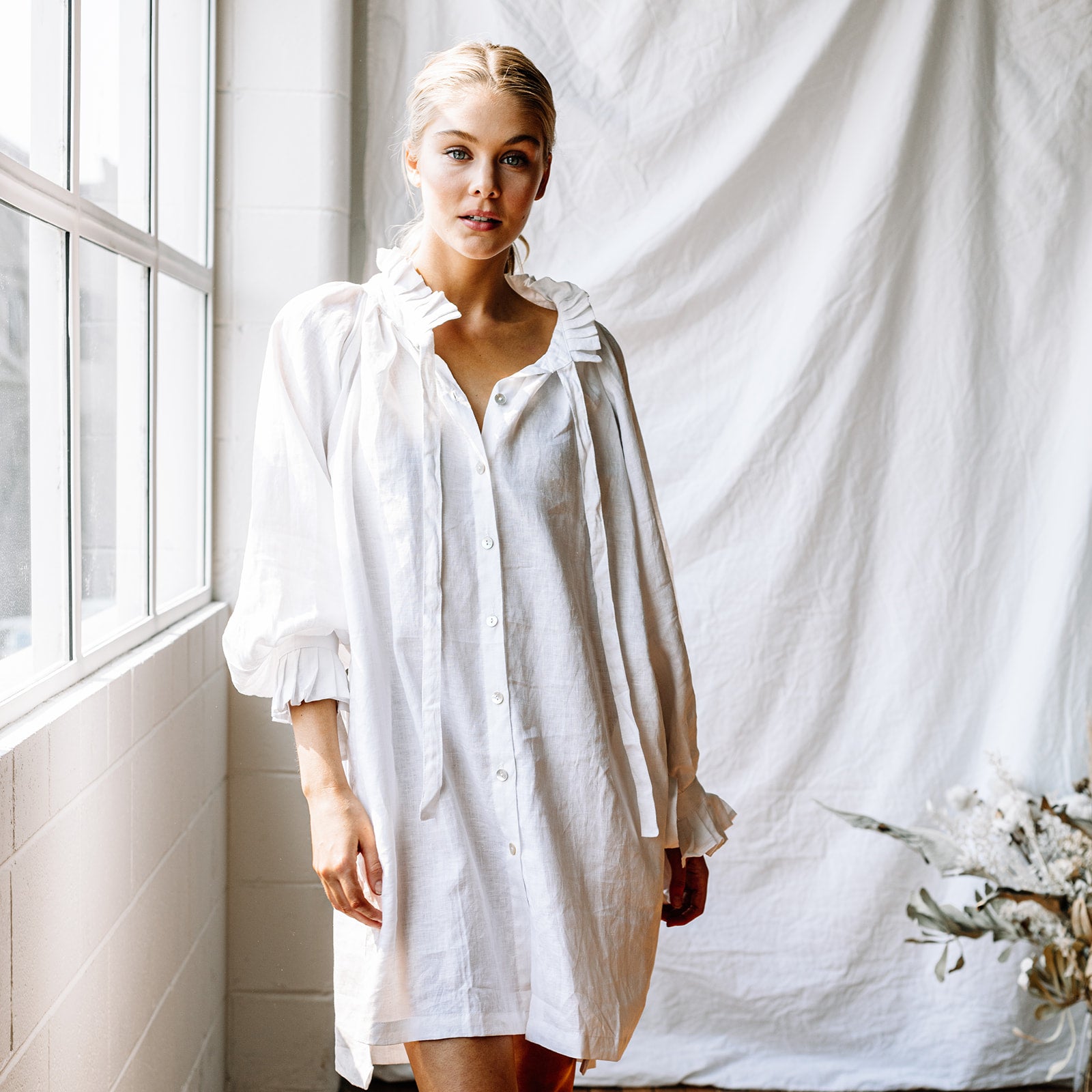 Linen discount lounge dress