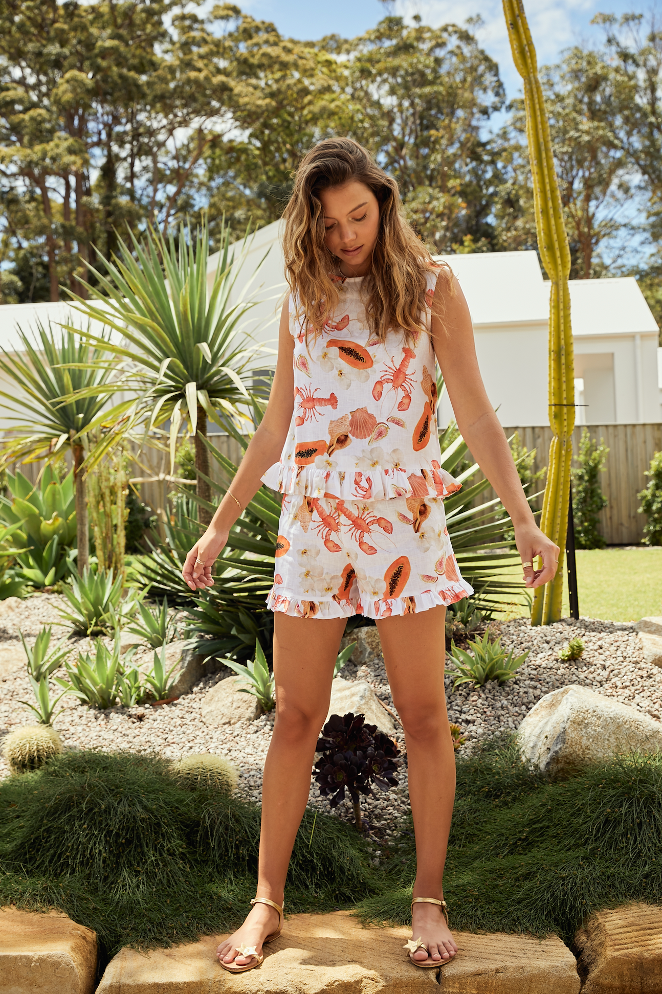 SALE Didi Shorts - Printed Linen