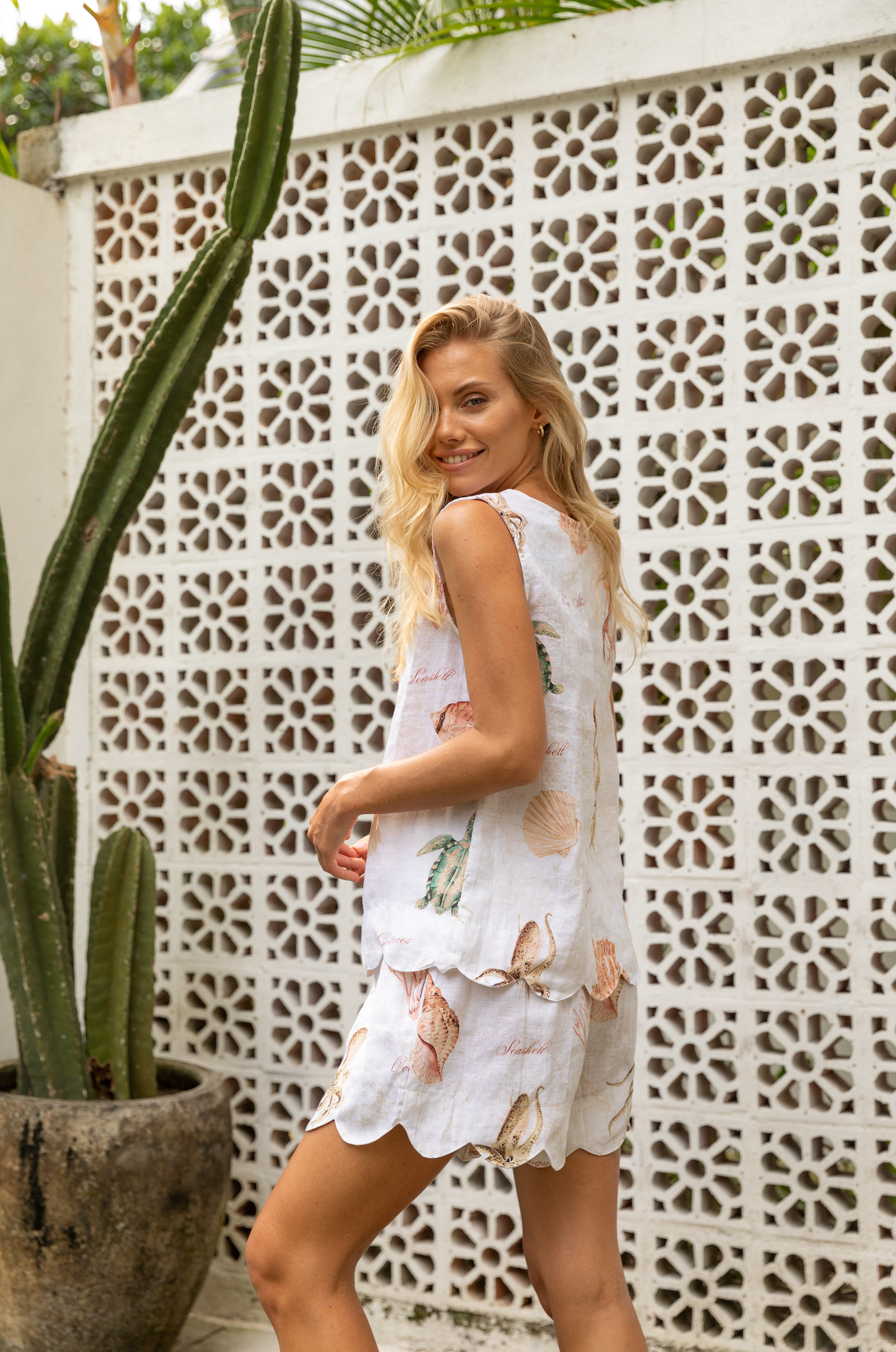 SALE Nadia Shorts - Seamap Linen