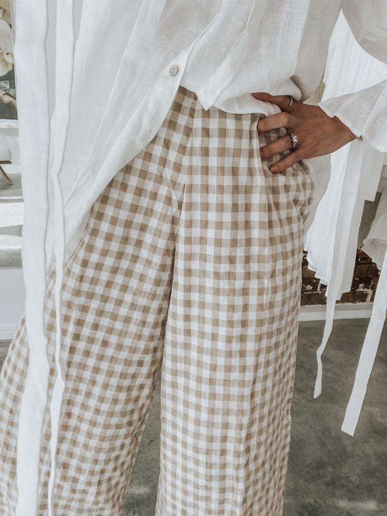 Wide Leg Safari Pant - Cotton