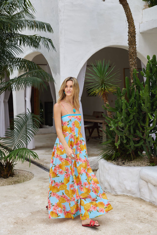 Casper Dress Printed Linen - Wholesale