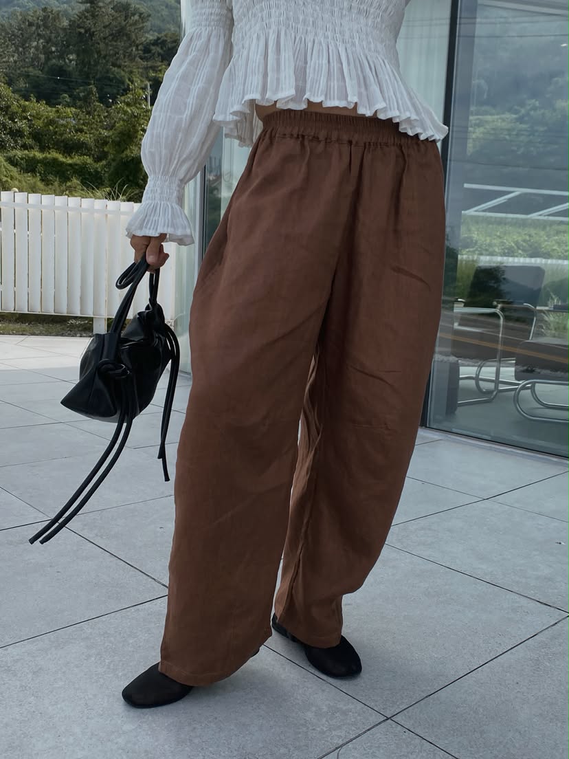 Barrel Leg Pant - Linen