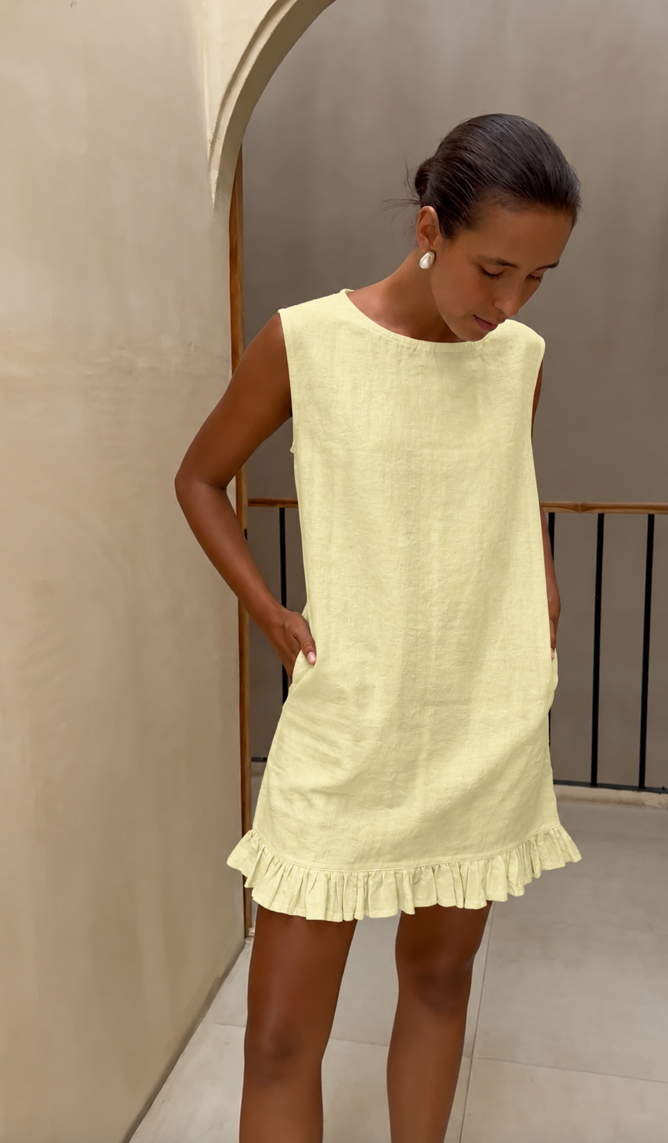 SALE Harry Dress - Butter Linen