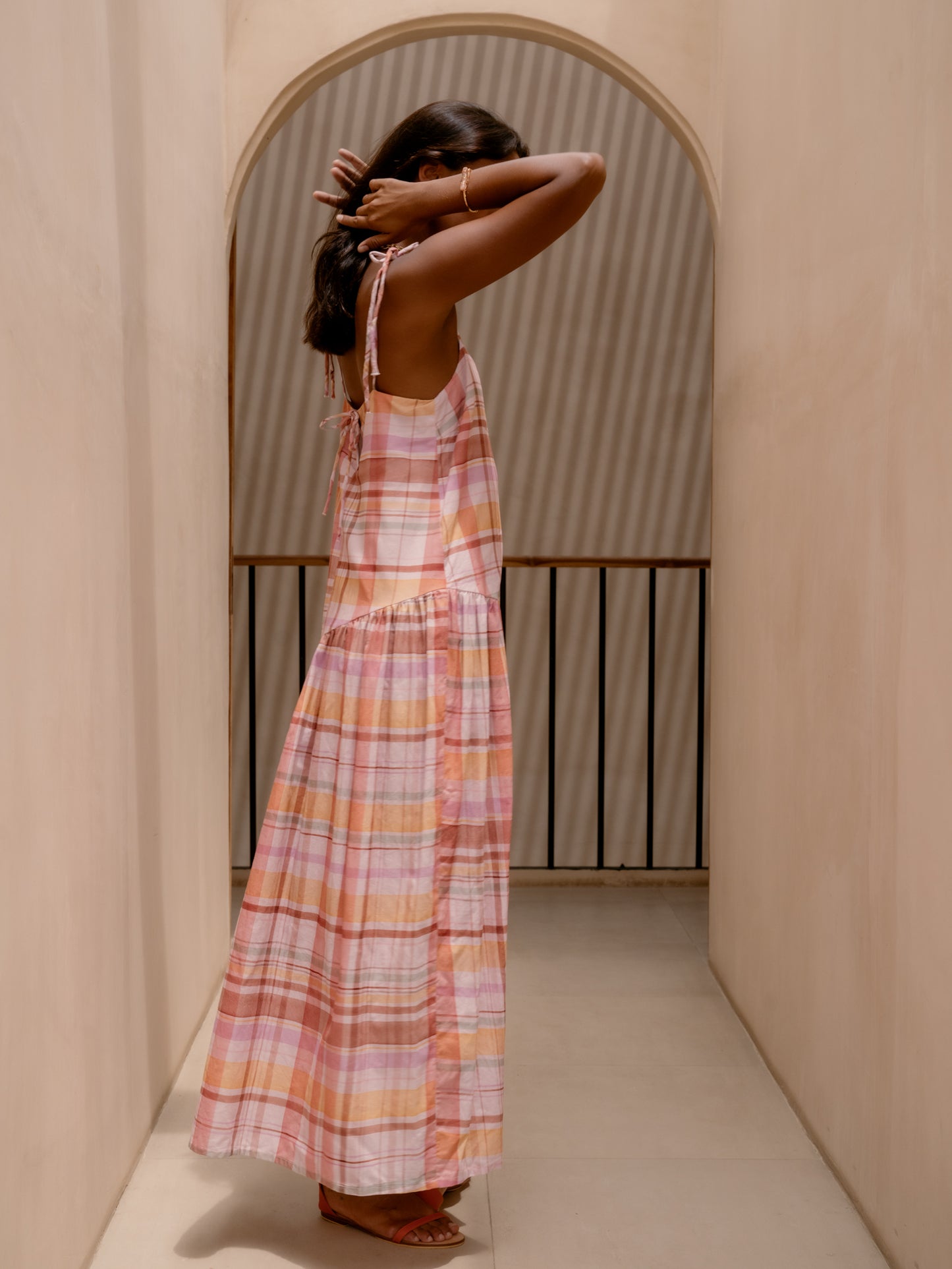 Adeline Dress - Pink Plaid