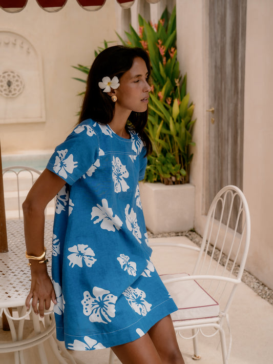 Parker Dress Printed Linen - Wholesale