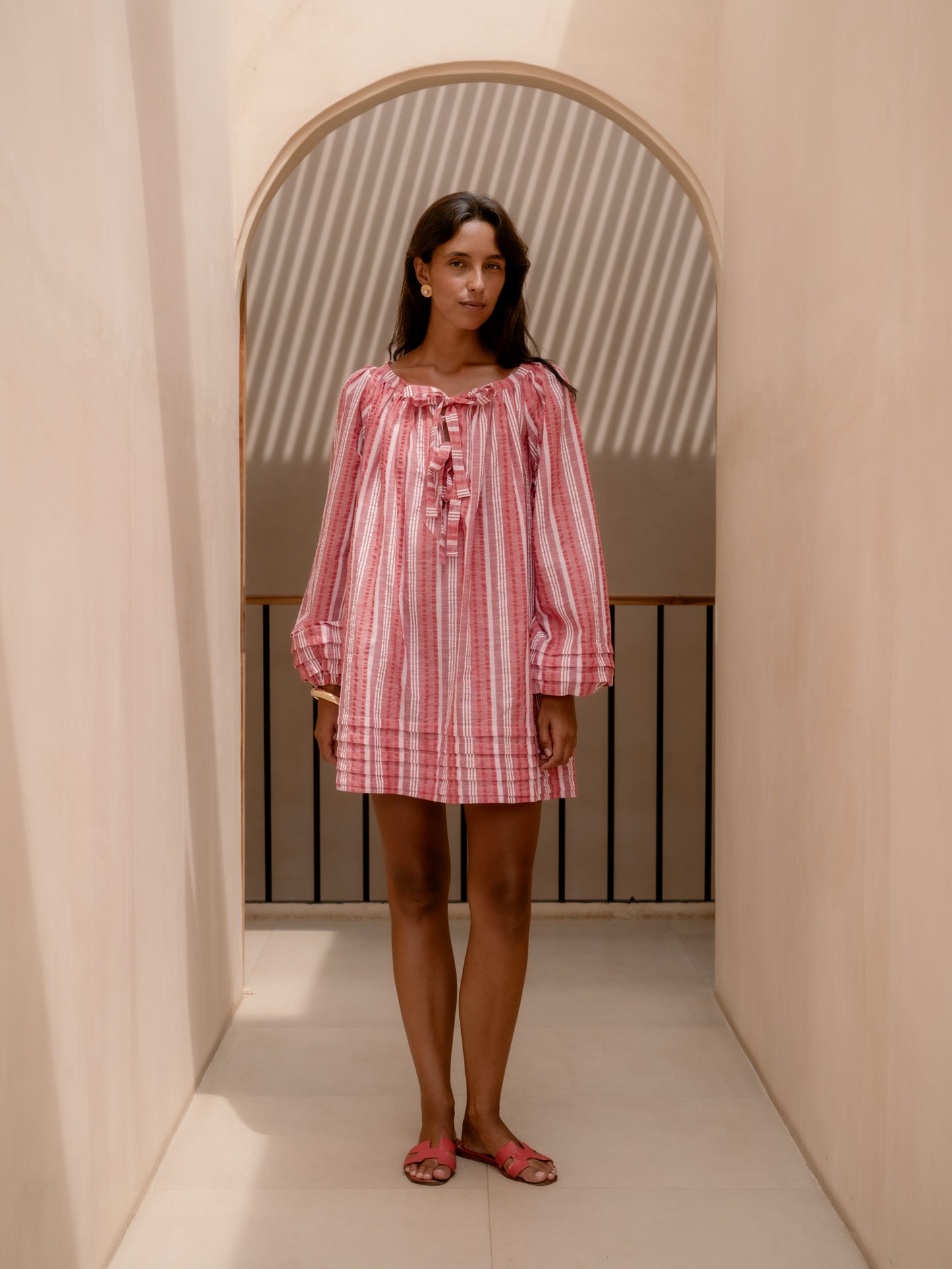 Sammie Dress - Red stripe