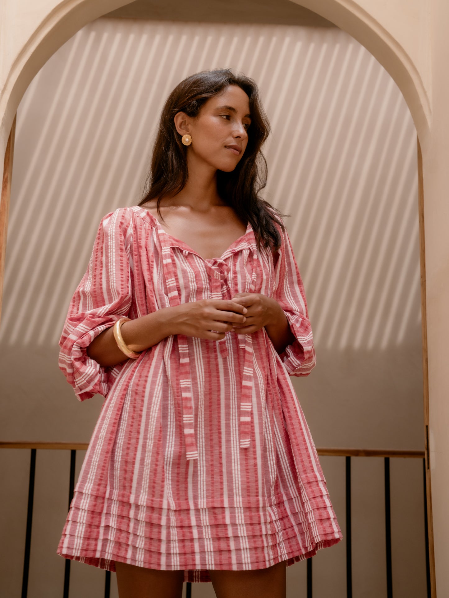 Sammie Dress - Red stripe