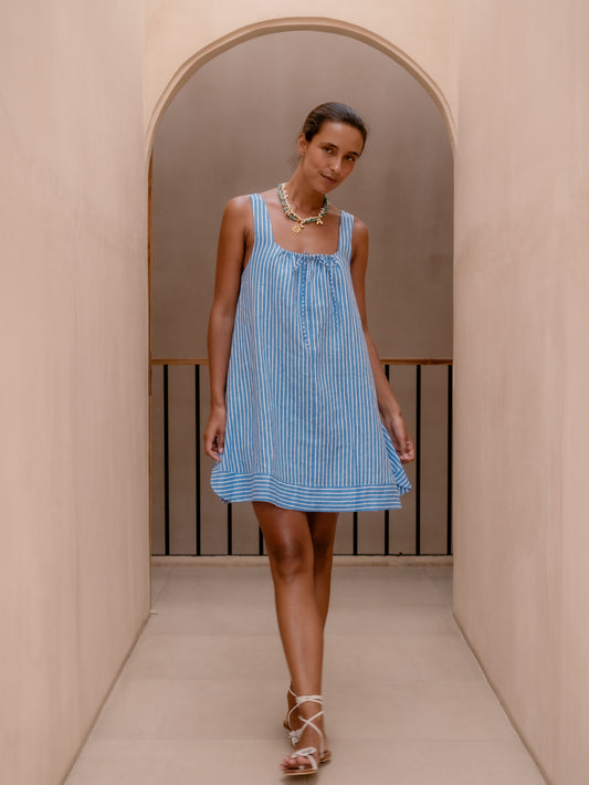 Noosa Dress  Printed Linen - Wholesale