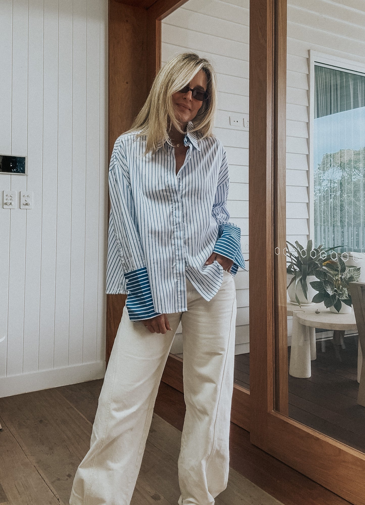 Contrast Shirt - Cotton Stripe