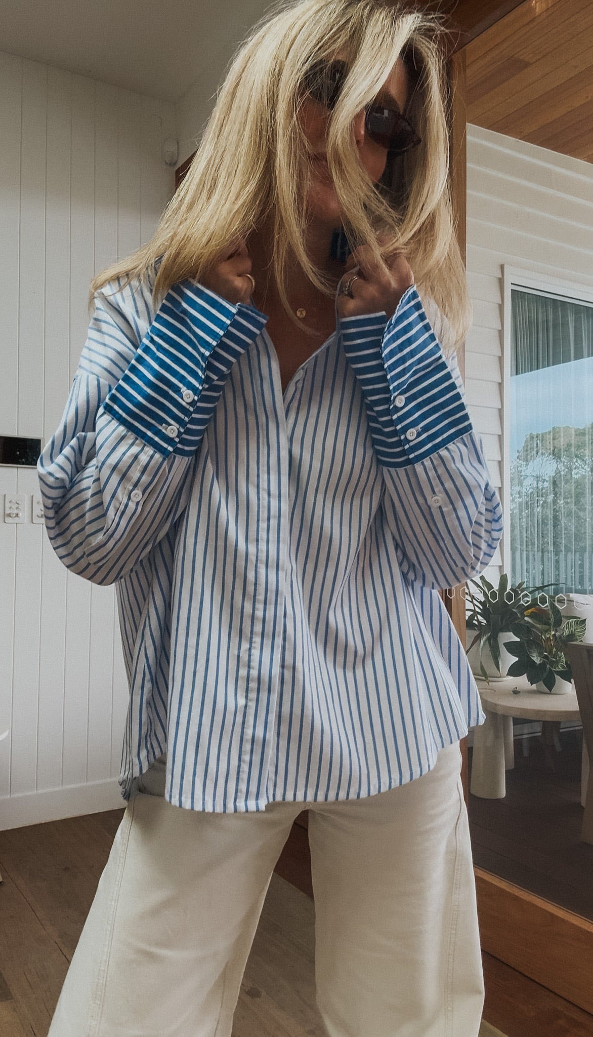 Contrast Shirt - Cotton Stripe