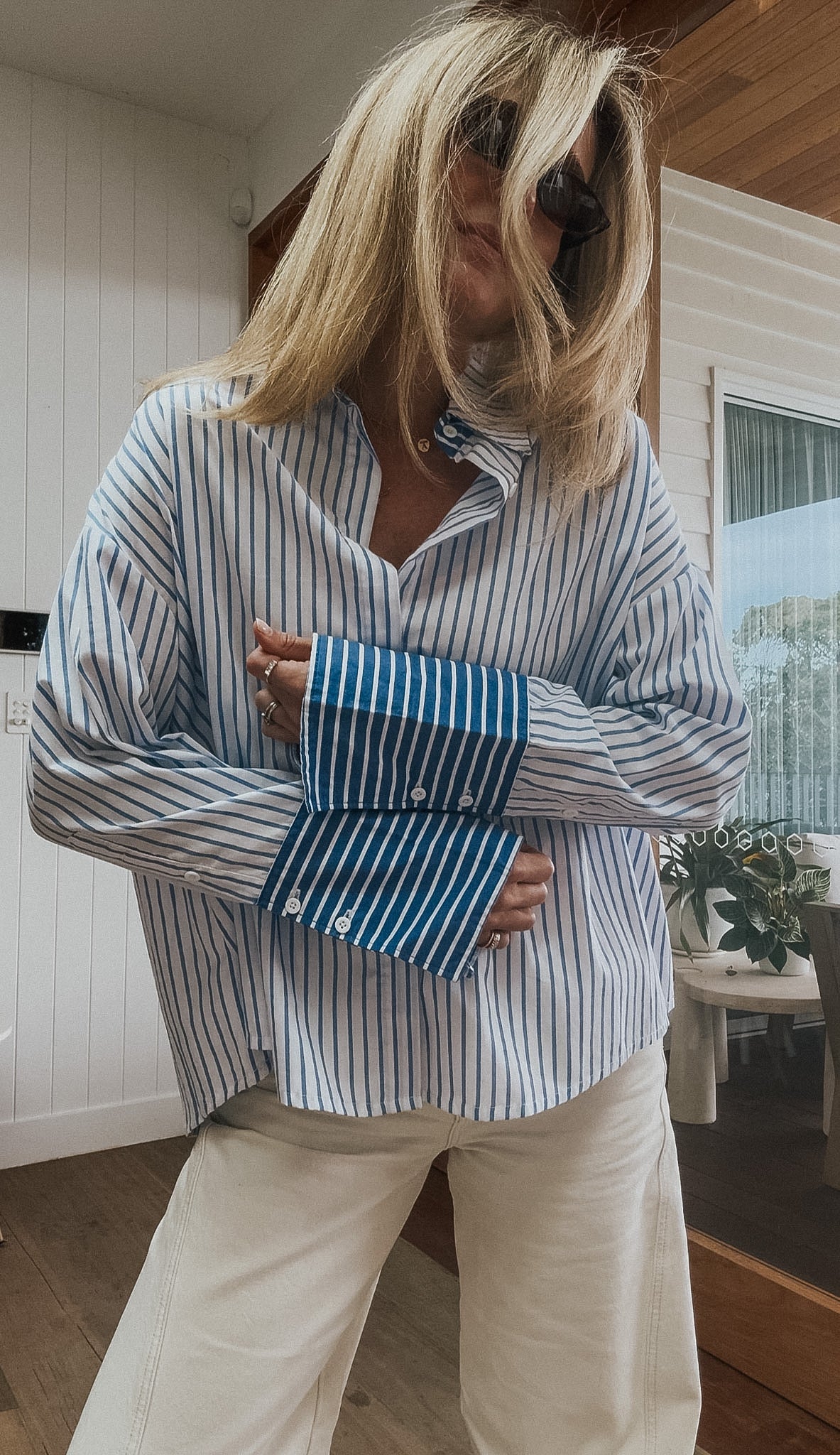 Contrast Shirt - Cotton Stripe