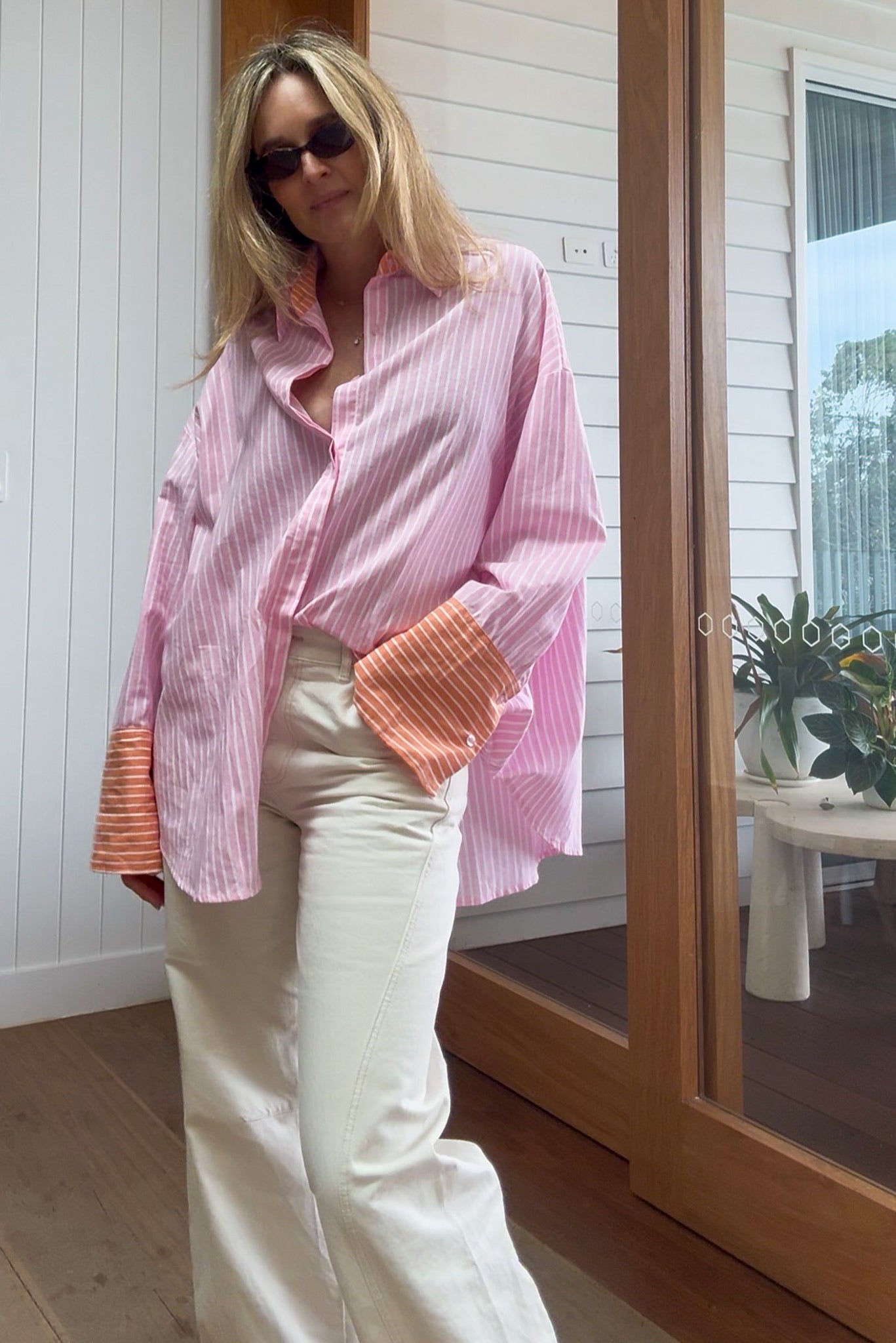 Contrast Shirt - Cotton Stripe