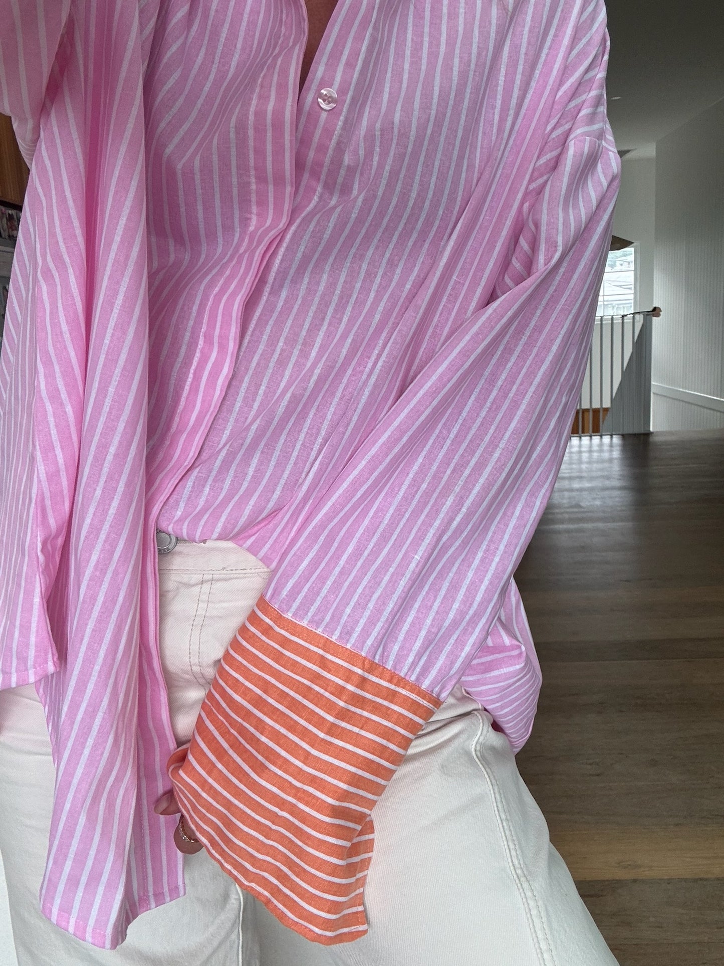 Contrast Shirt - Cotton Stripe