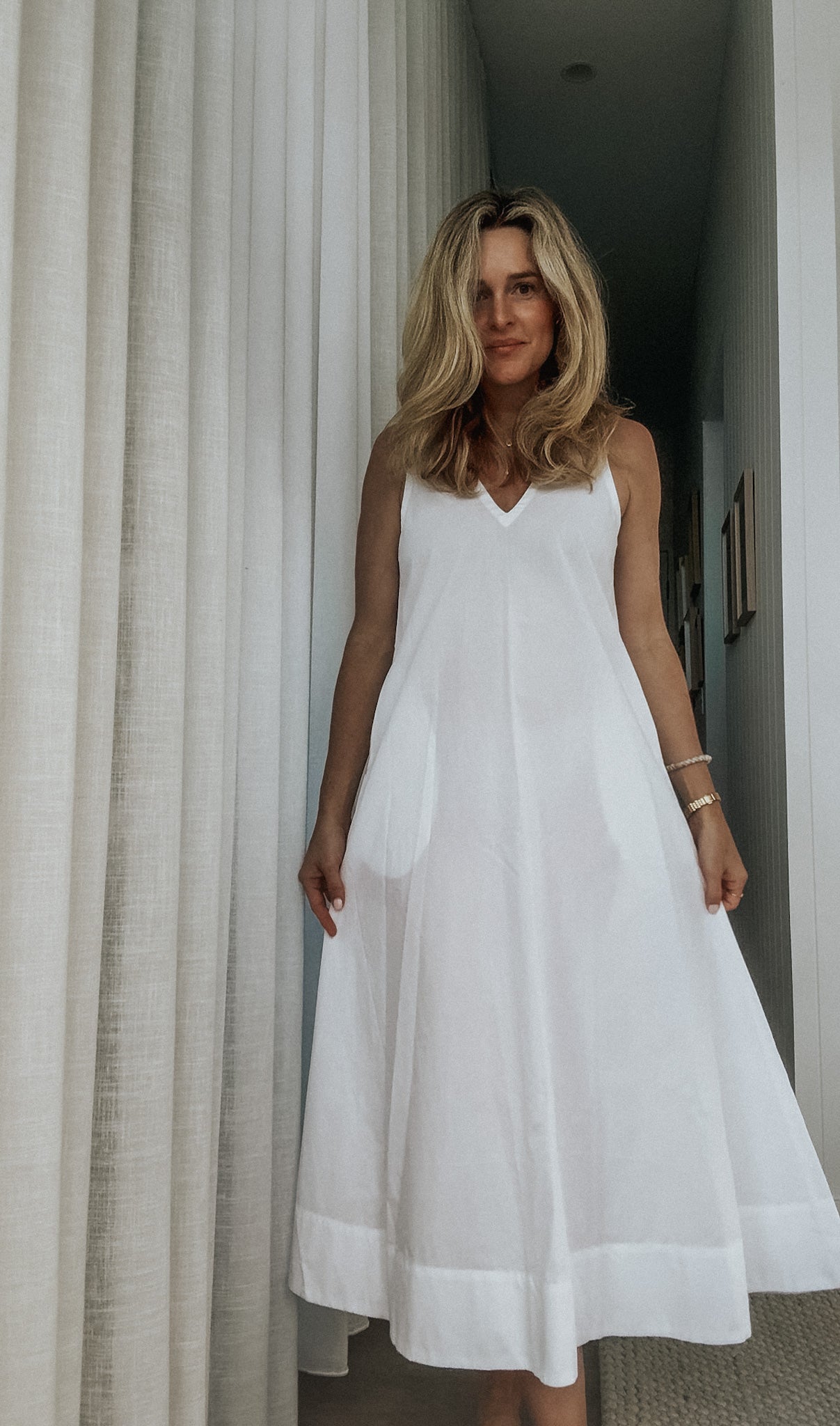 Eloise Dress - White Cotton
