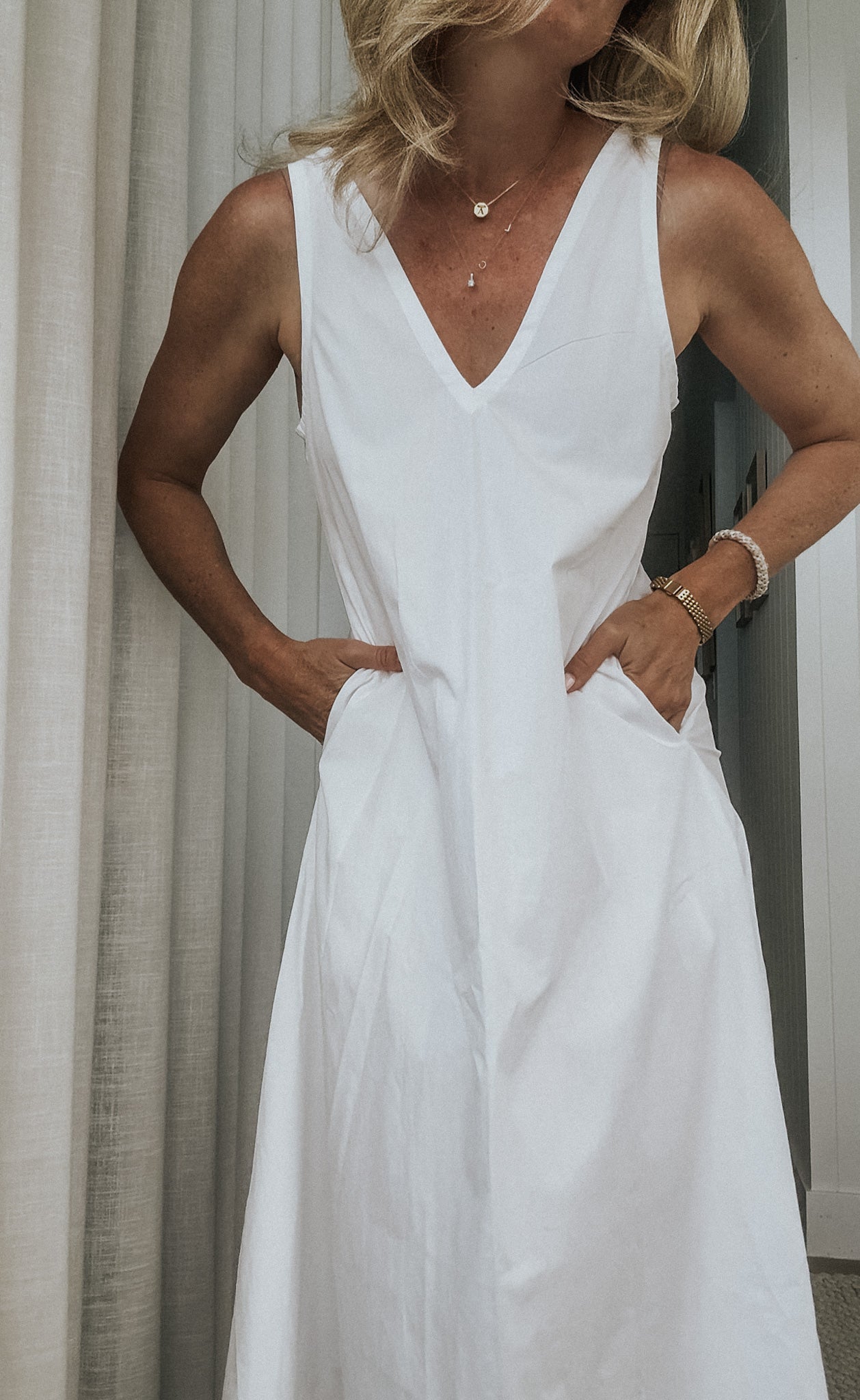 Eloise Dress - White Cotton