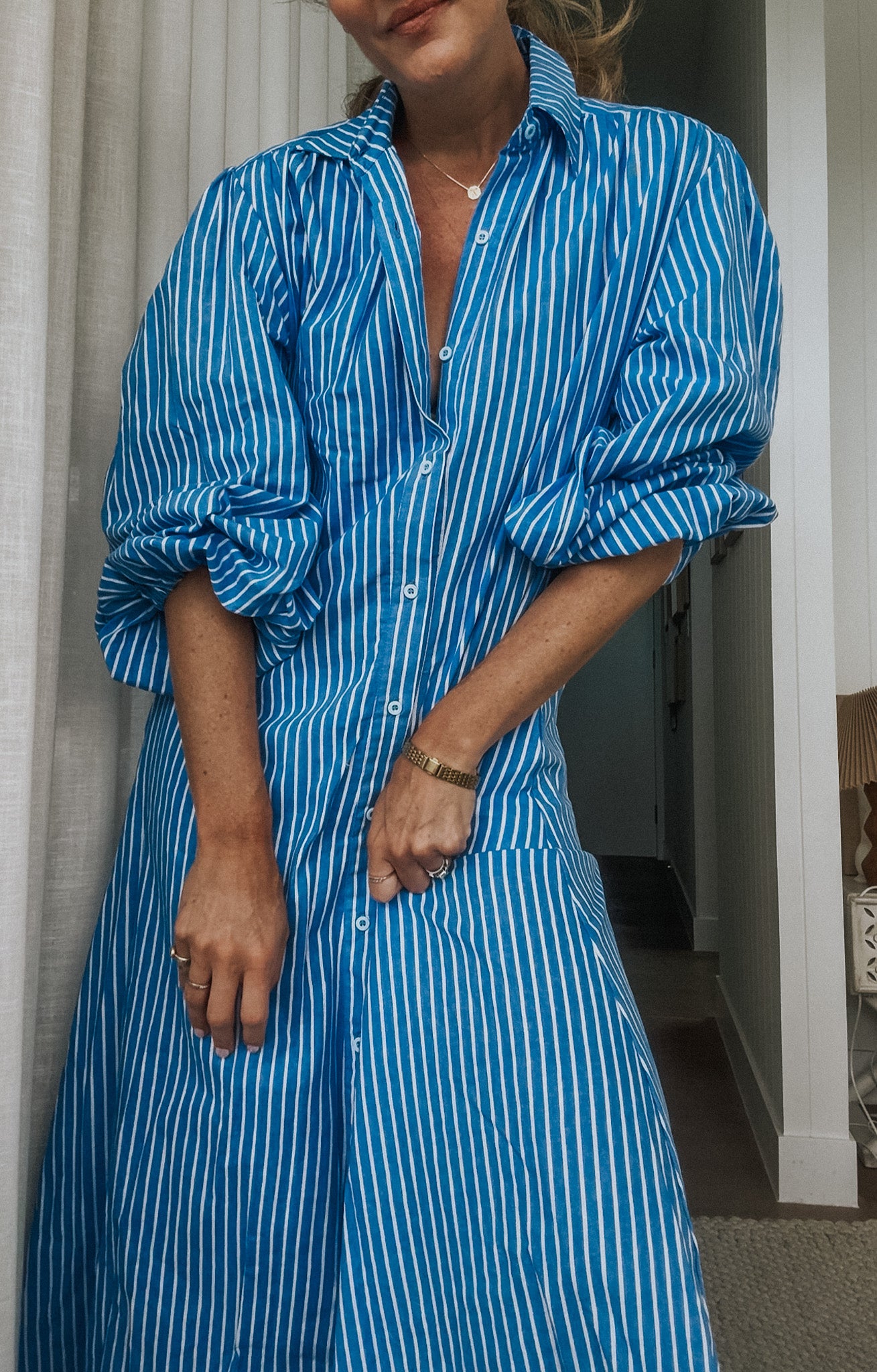 SALE Andi Maxi Dress - Ocean Stripe