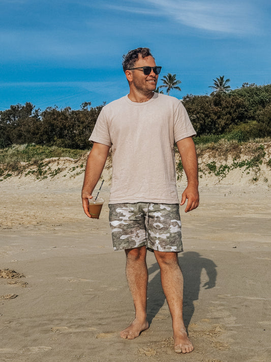Mitch Shorts - Printed Linen
