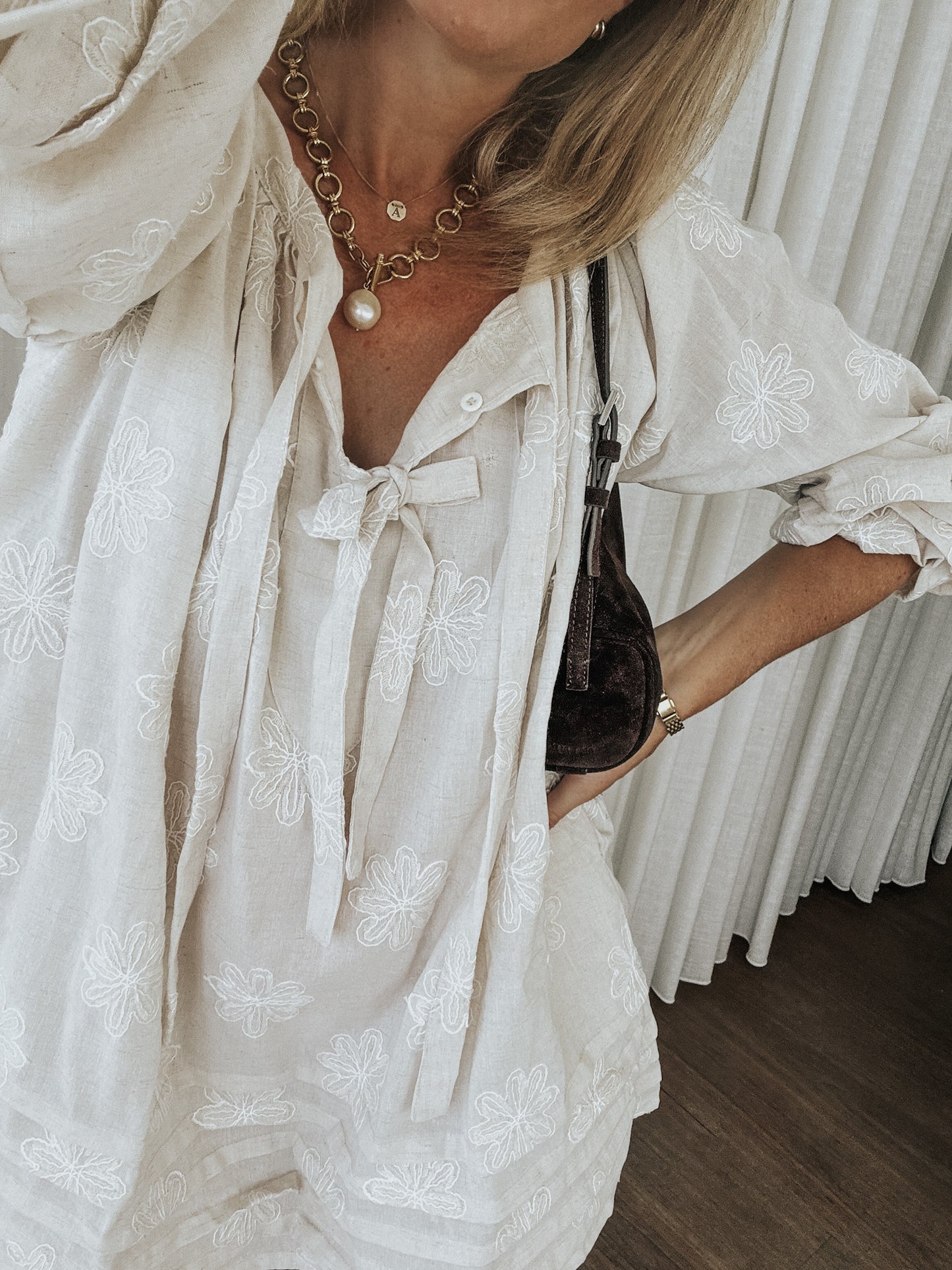 Sammie Dress - Daisy Embroidery