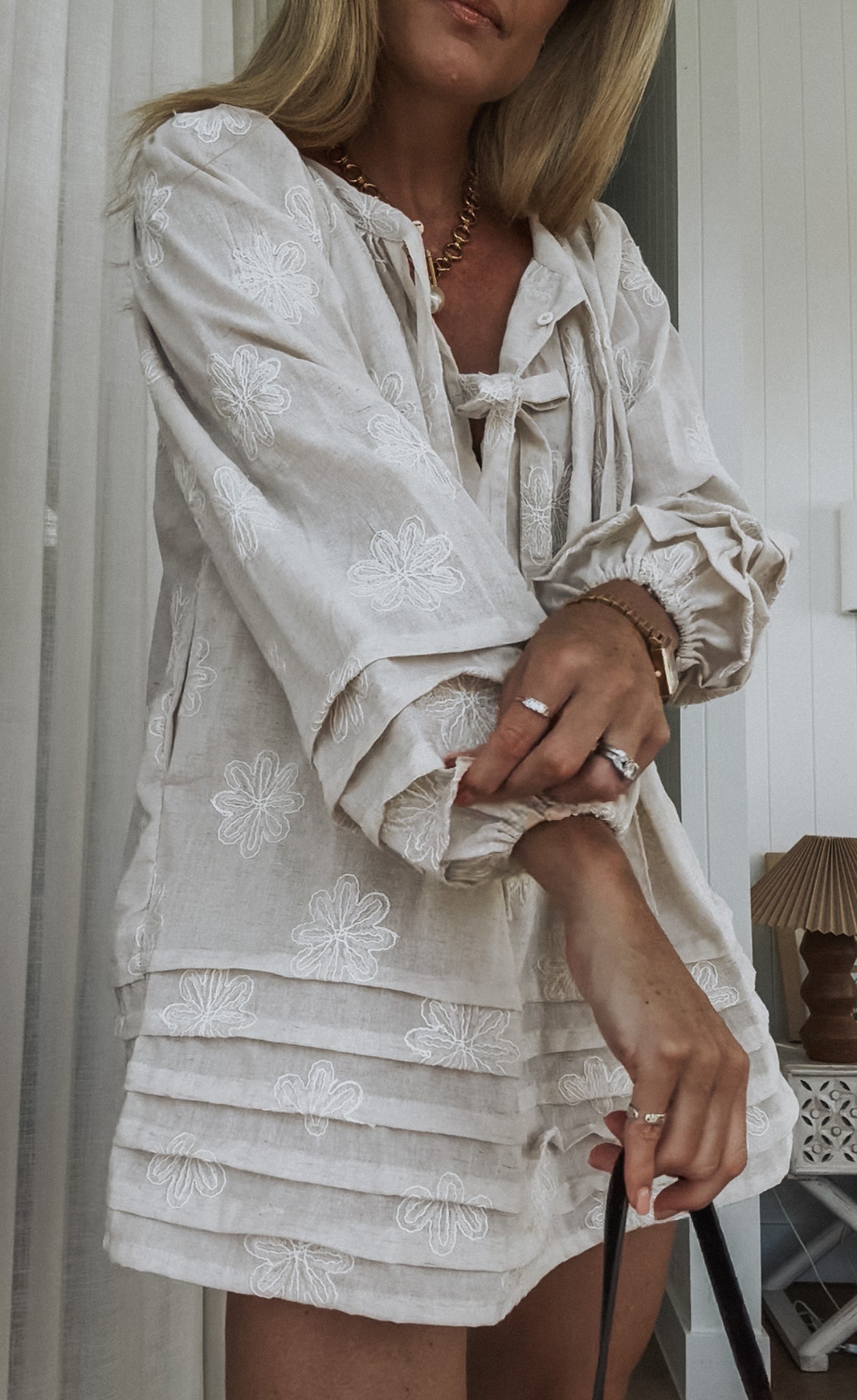 Sammie Dress - Daisy Embroidery