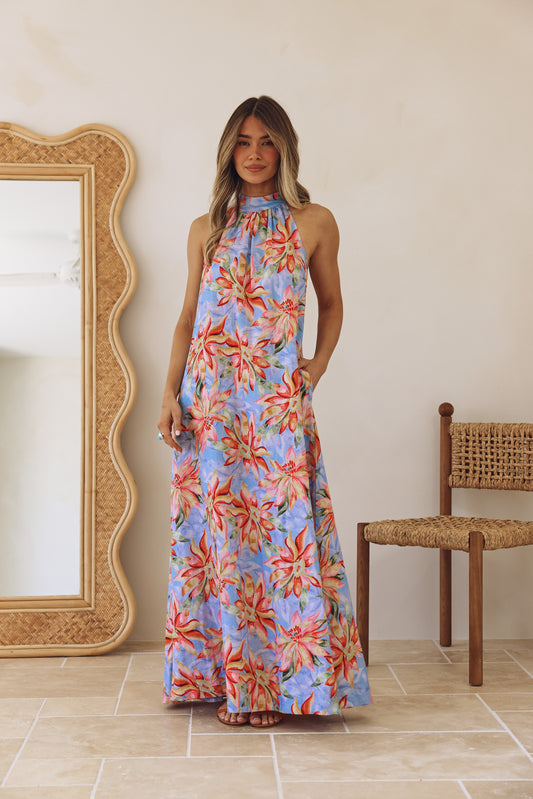 Fleur Dress Printed Linen - Wholesale