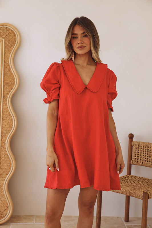 Rosie Dress Linen - Wholesale