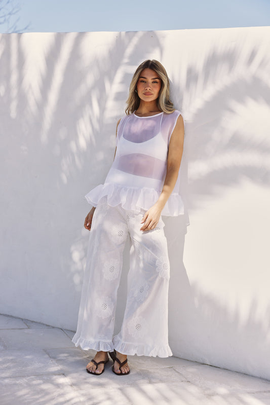 Peony Organza Top