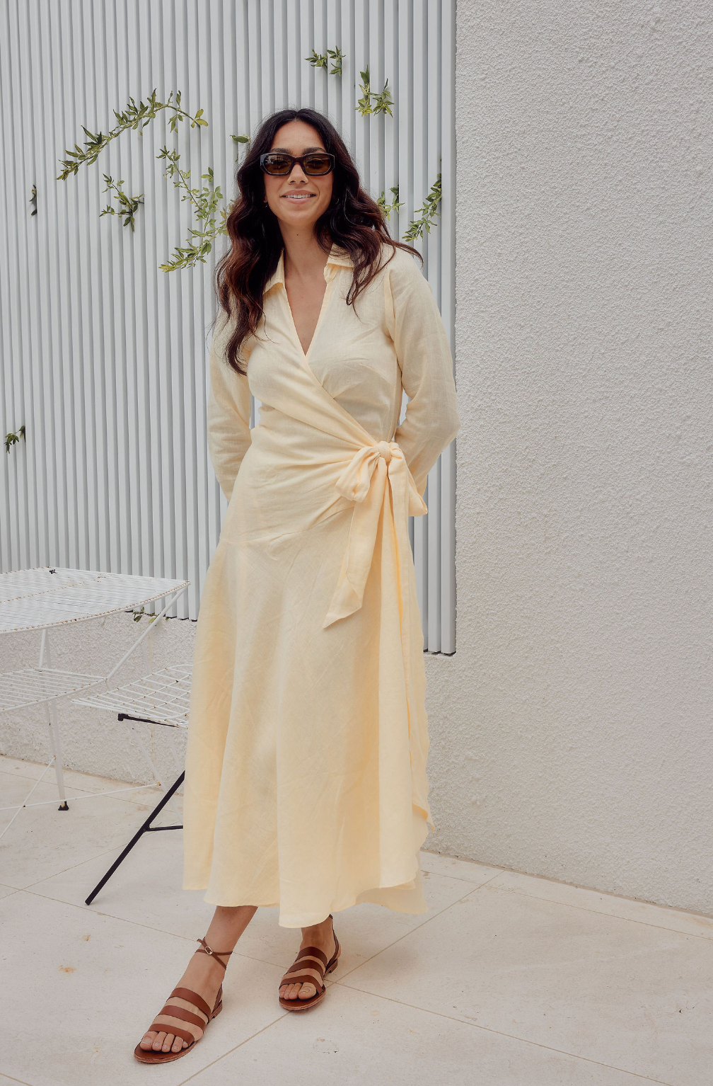 SALE Rhodes Wrap Dress - Linen