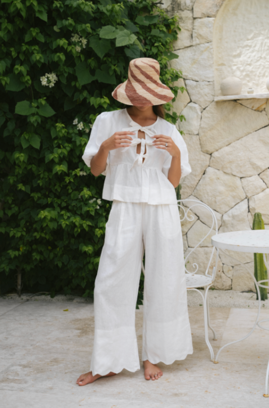 Brodie Pants Printed Linen - Wholesale