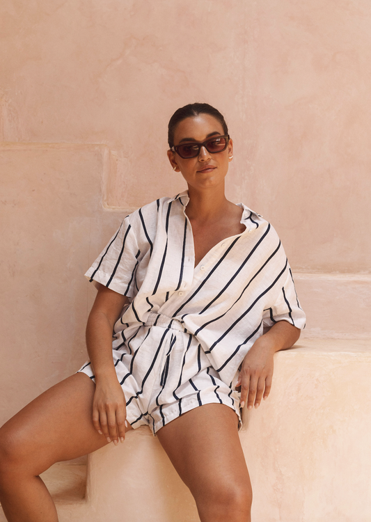 Mac Shorts Printed Linen - Wholesale