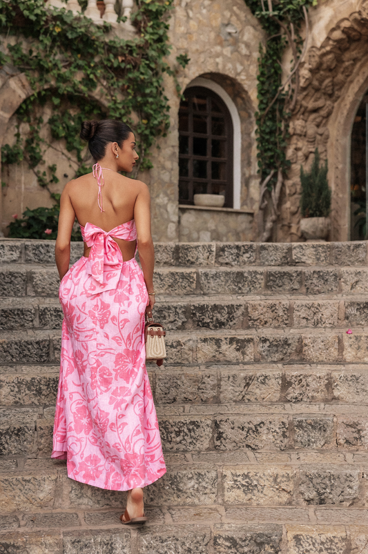 Coolum Dress Printed Linen - Wholesale