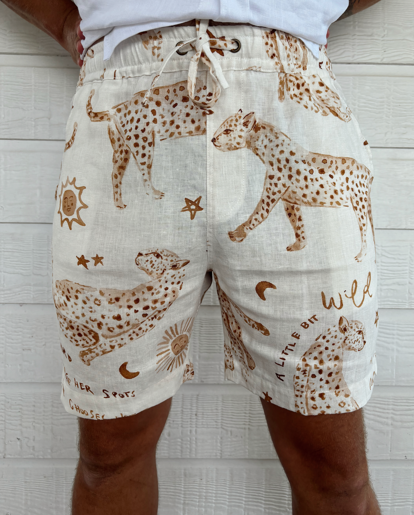 Mitch Shorts - Printed Linen