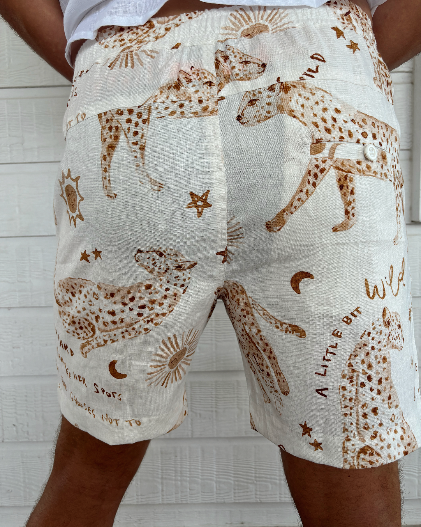 Mitch Shorts - Printed Linen