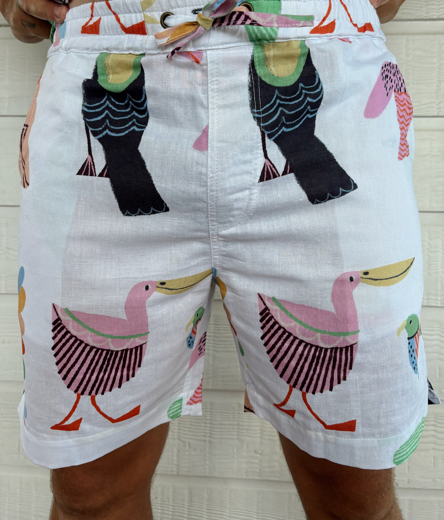 Mitch Shorts - Printed Linen