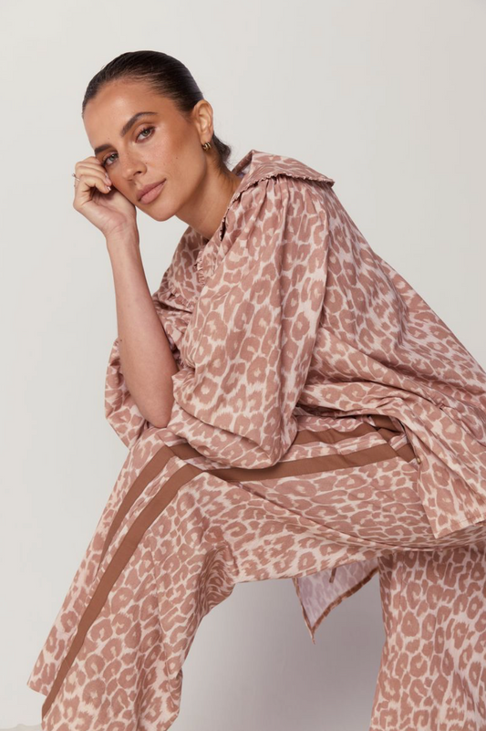 Lottie Pants Printed Linen - Wholesale
