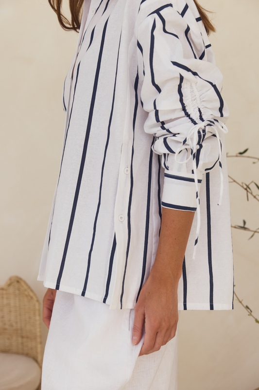 Ollie Shirt - Printed Linen - Wholesale