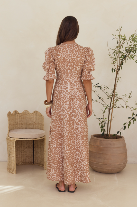 Sasha Dress Printed Linen - Wholesale