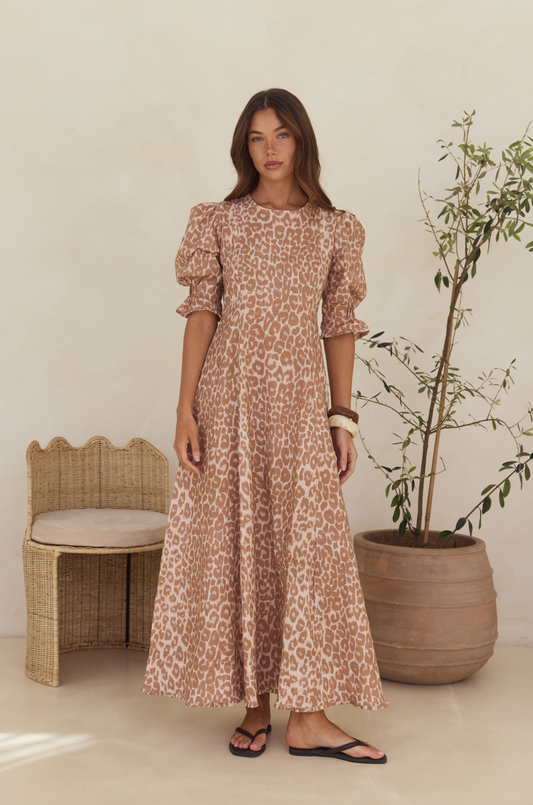 Sasha Dress Printed Linen - Wholesale