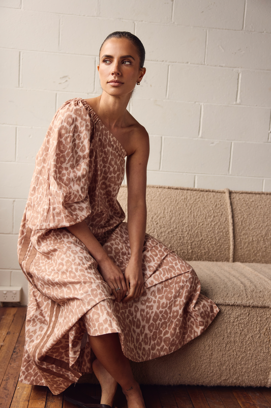 Molten Dress Printed Linen - Wholesale