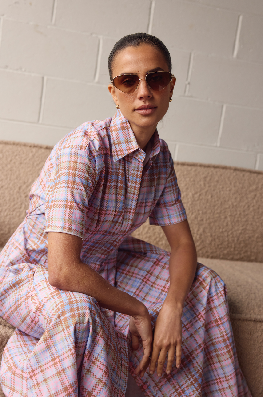 Verity Dress - Static Plaid