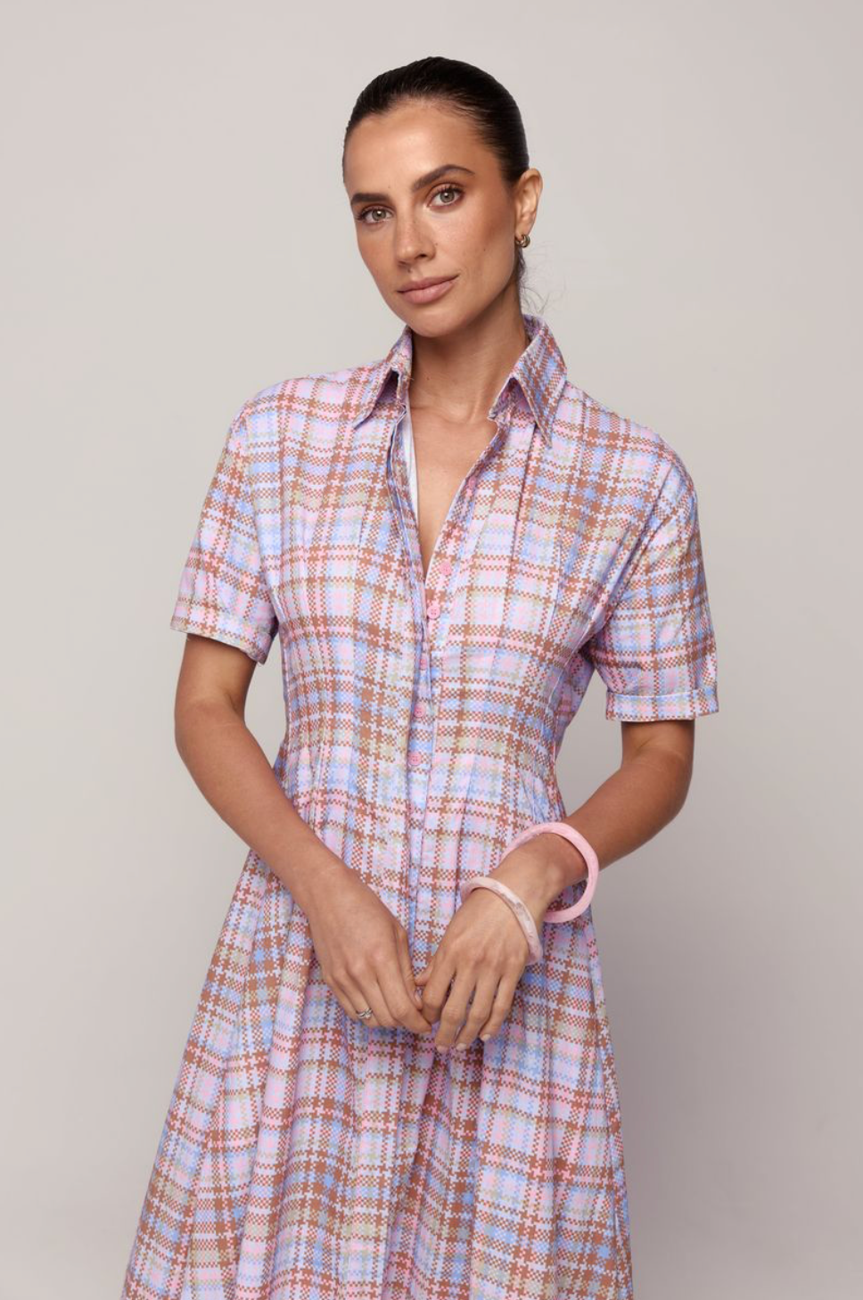 Verity Dress - Static Plaid